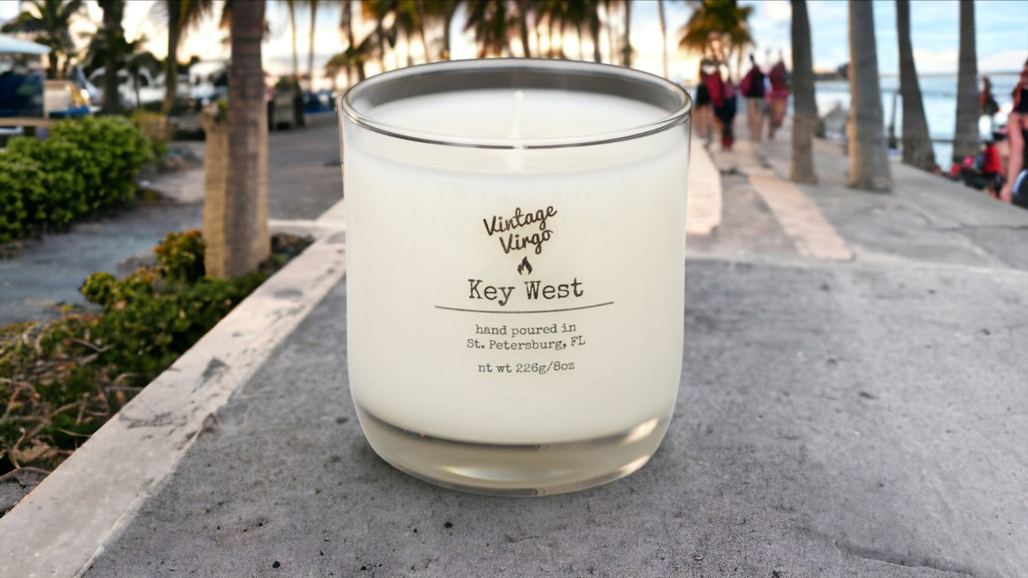 Key West: 8oz Cotton Wick Artisan Handcrafted Candle