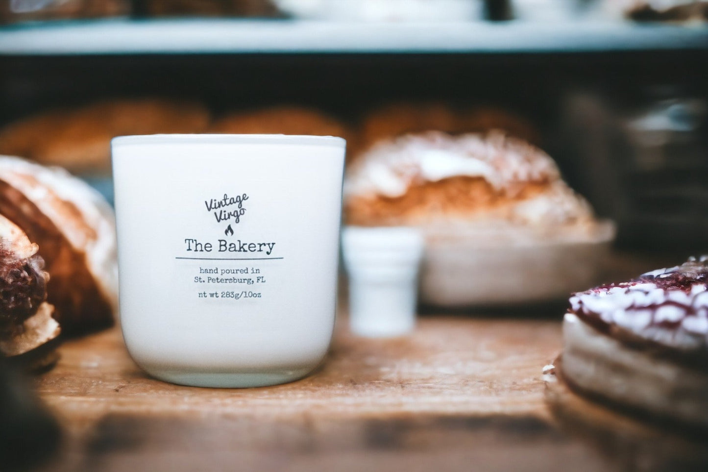 The Bakery: 10oz Wood Wick Artisan Handcrafted Candle With Lid