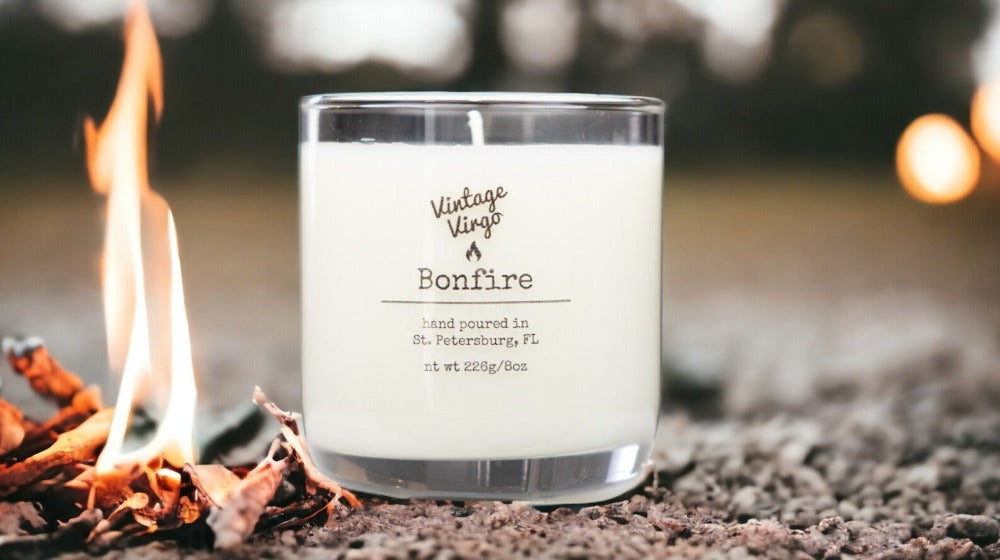 Bonfire: 8oz Cotton Wick Artisan Handcrafted Candle