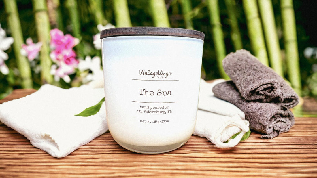 the spa 10 oz candle