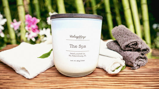 the spa 10 oz candle
