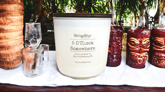 5 O'Clock Somewhere, Artisan Candle by VintageVirgo Candle Co.