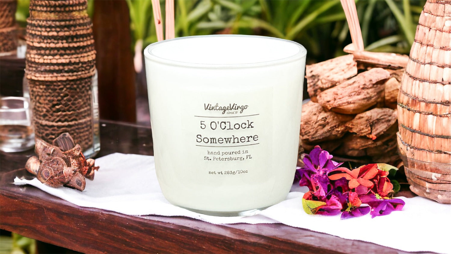 5 O'Clock Somewhere, Artisan Candle by VintageVirgo Candle Co.