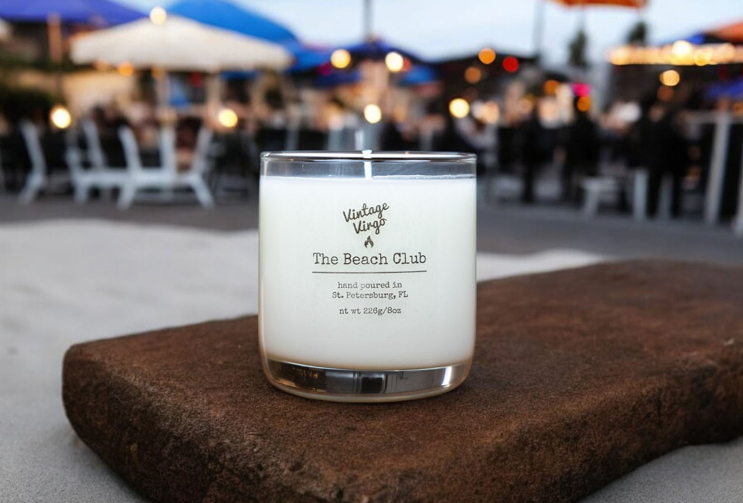 The Beach Club: 8oz Cotton Wick Artisan Handcrafted Candle