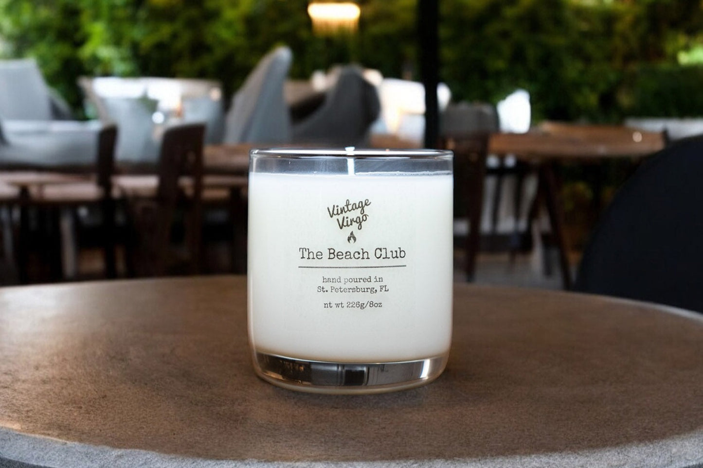 The Beach Club: 8oz Cotton Wick Artisan Handcrafted Candle