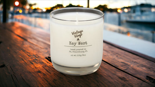 Key West: 8oz Cotton Wick Artisan Handcrafted Candle