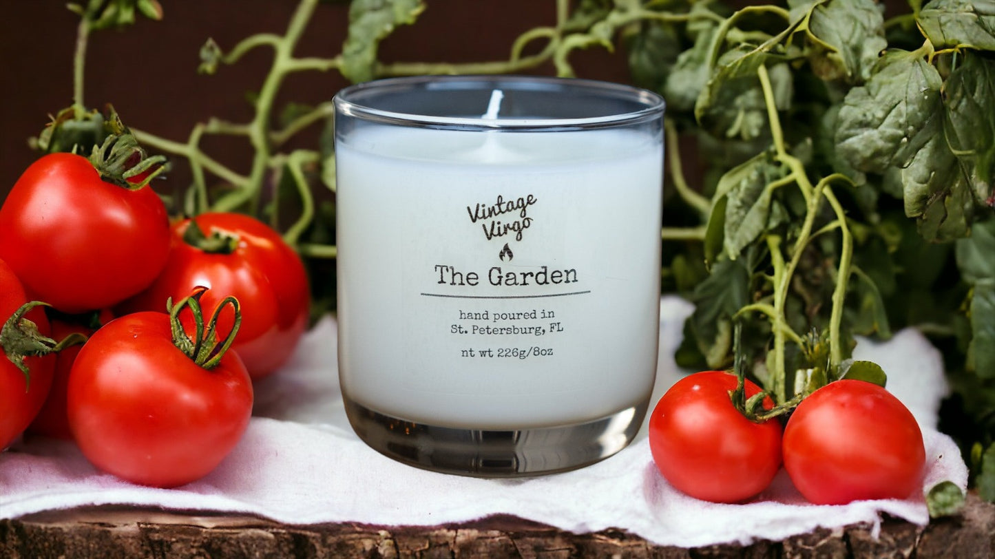 The Garden: 8oz Cotton Wick Artisan Handcrafted Candle